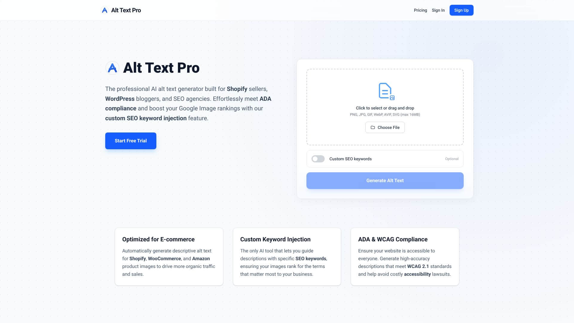 Alt Text Pro screenshot