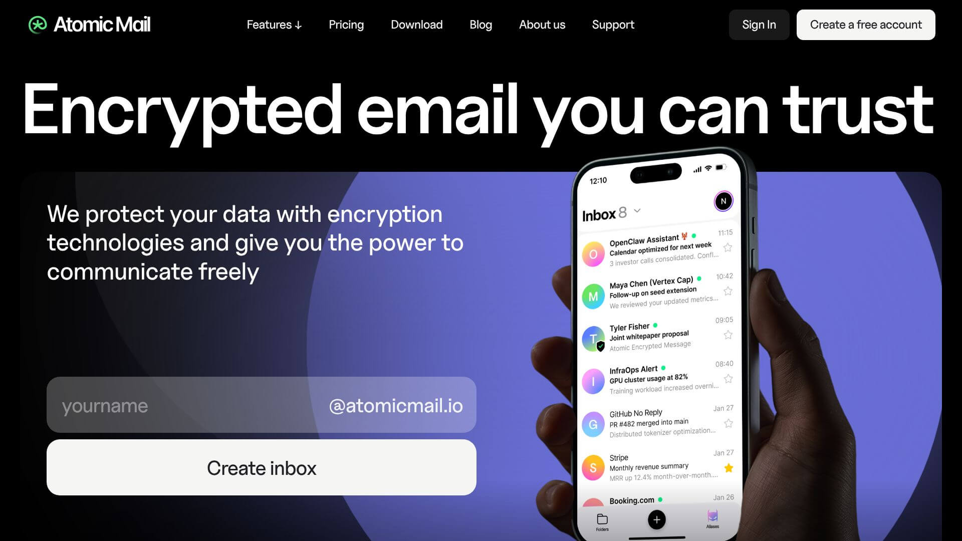 Atomic Mail screenshot