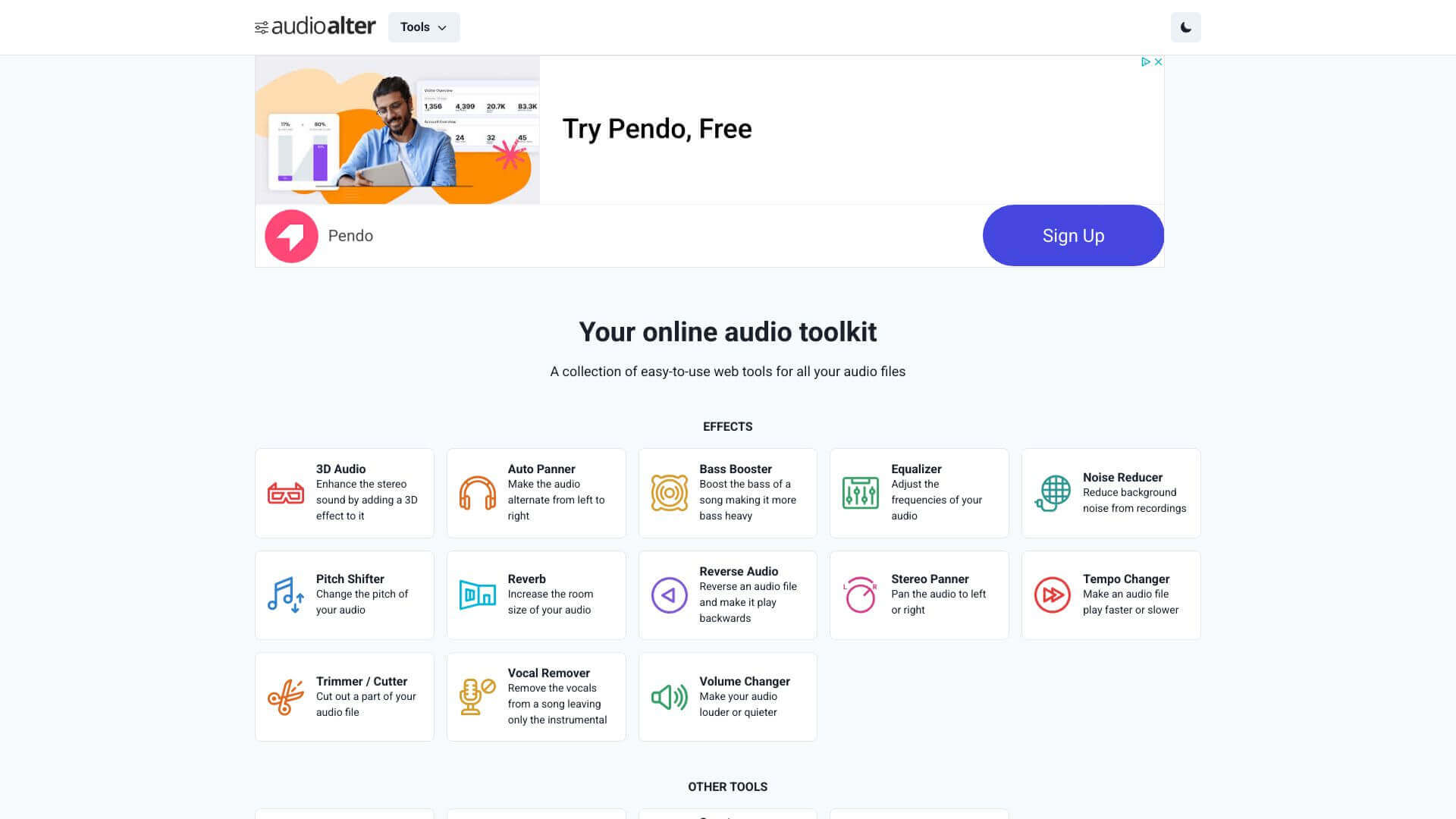 Audioalter screenshot