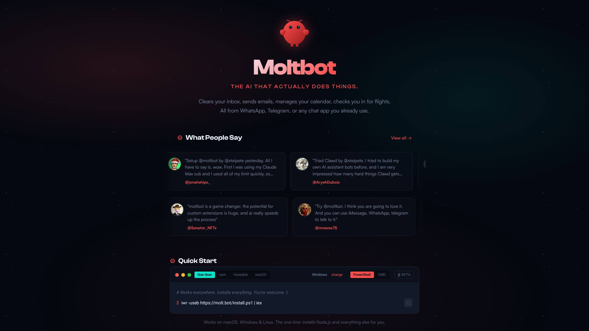 ClawdBot screenshot