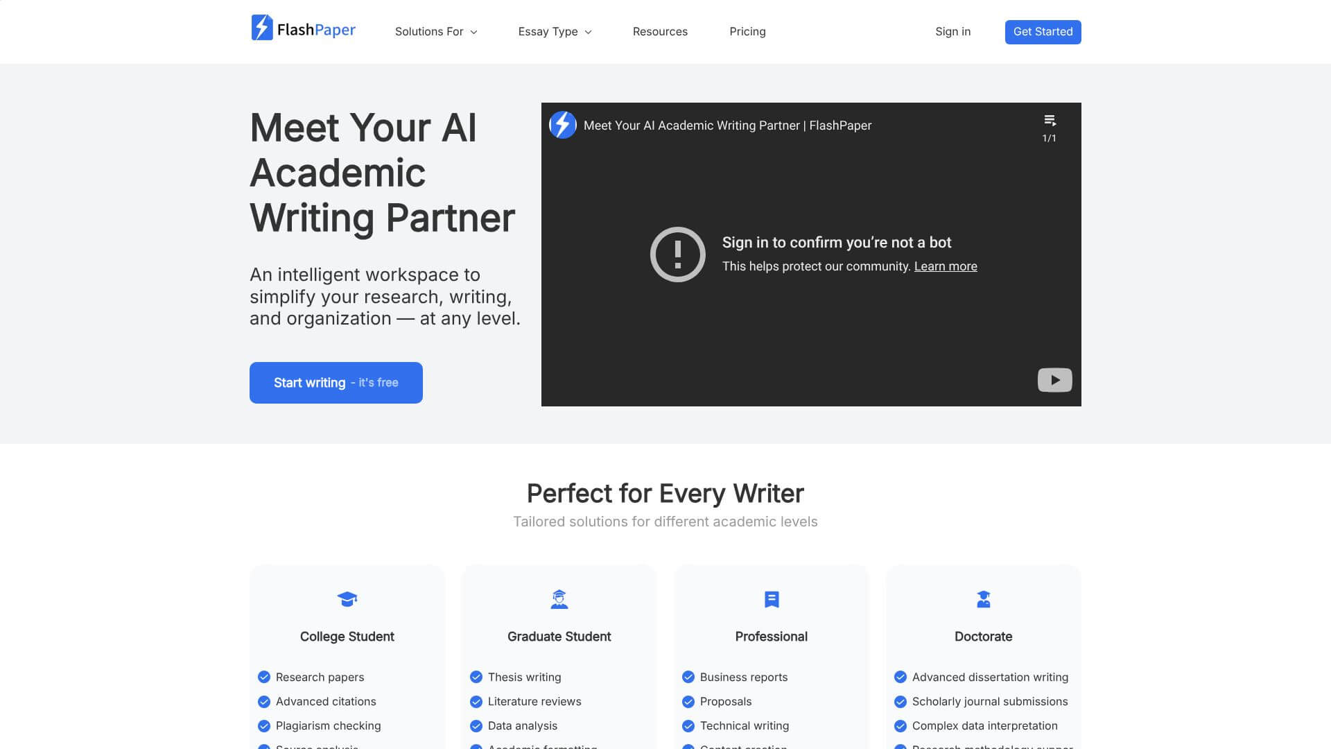 FlashPaper AI screenshot
