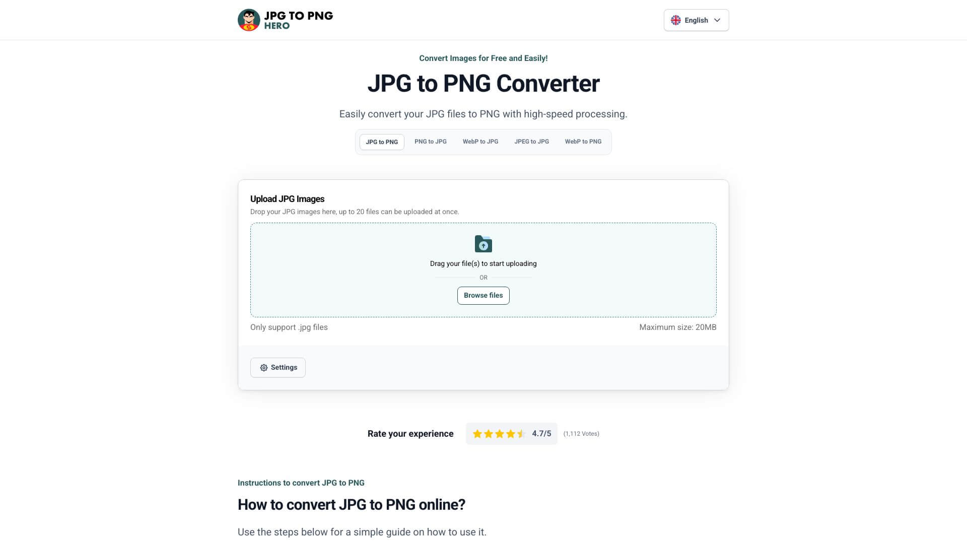 JPGtoPNGHero screenshot