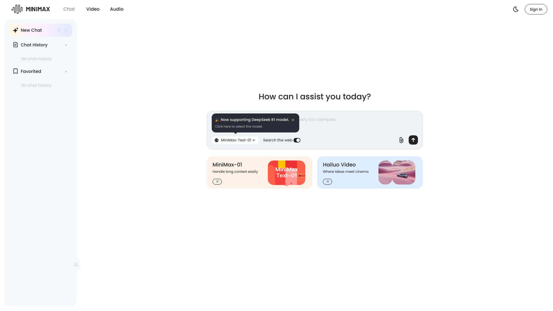 MiniMax-01 screenshot