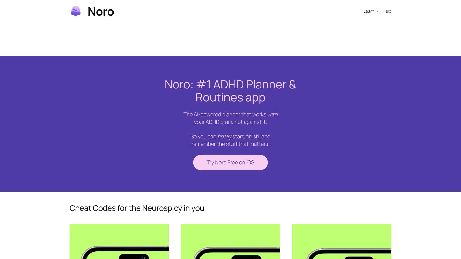 Noro ADHD Planner screenshot