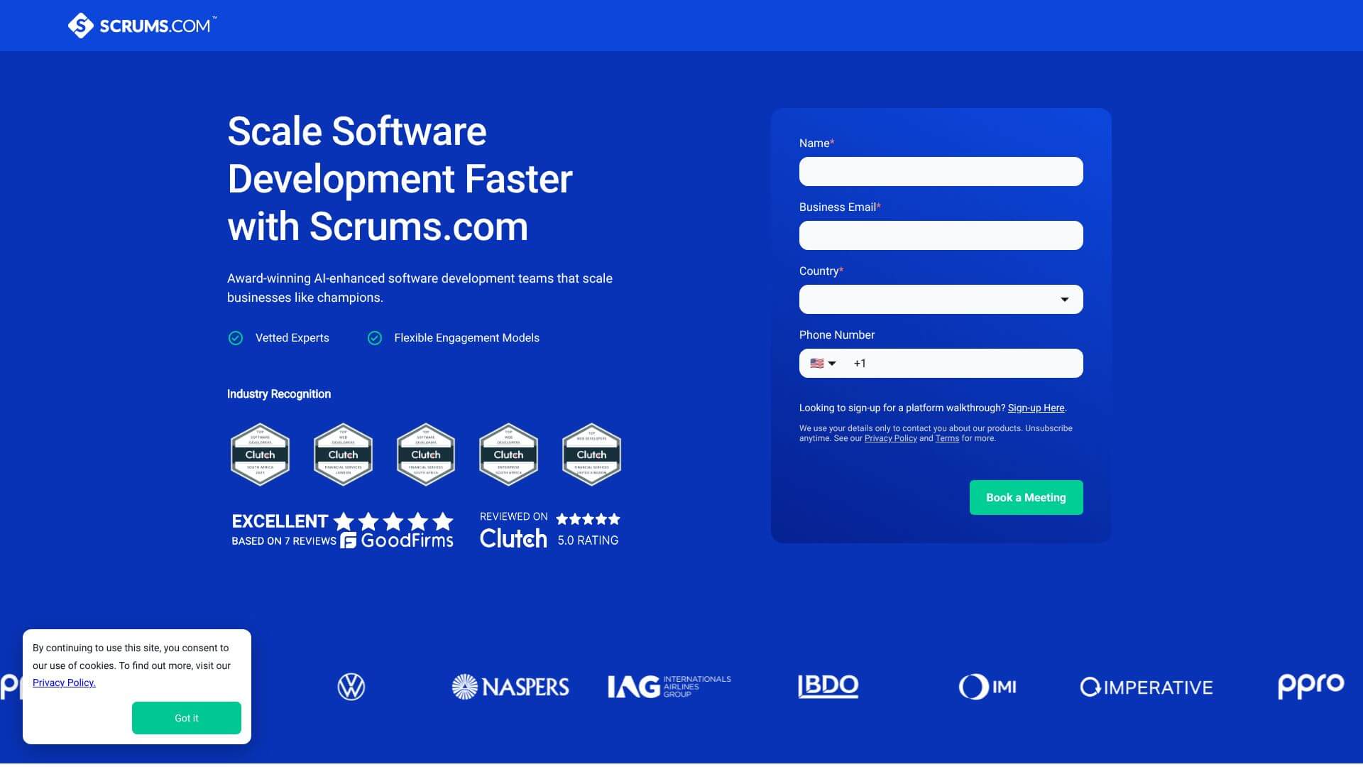 Scrums.com screenshot