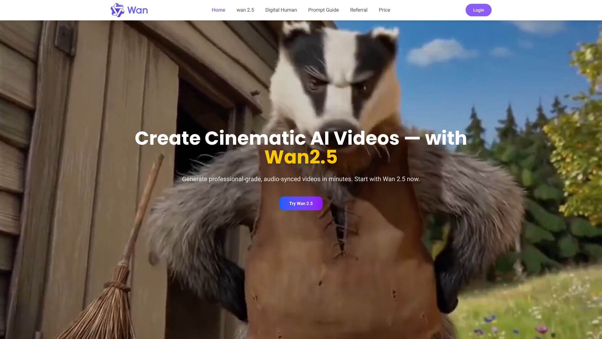 Wan2.5 AI Video Generator screenshot